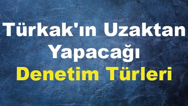 Türkak'ın Uzaktan Yapacağı Denetim Türleri